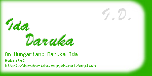 ida daruka business card